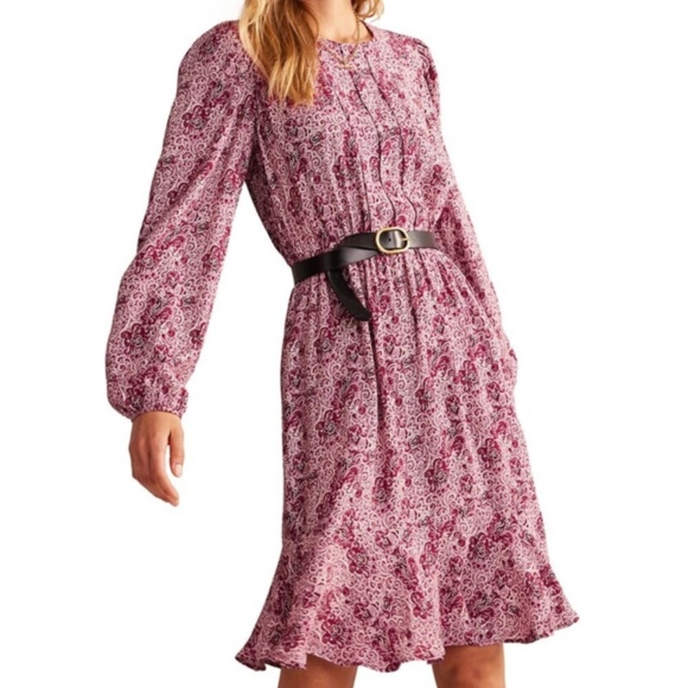 Boden - Pleated Peplum Mini Dress